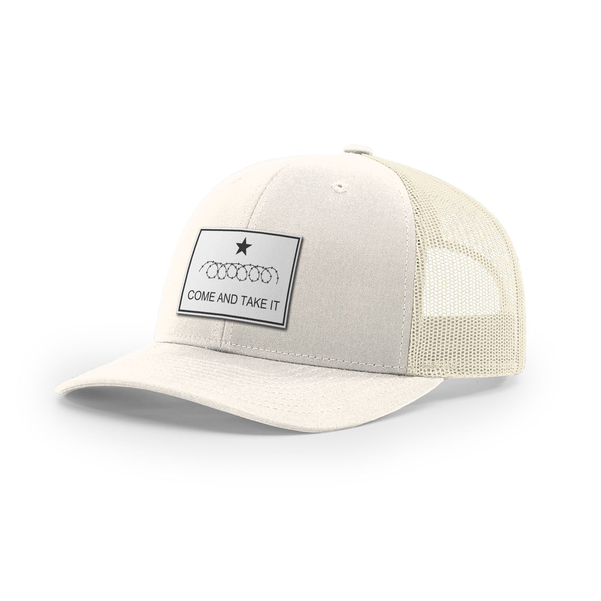 Come And Take It Razor Wire Trucker Hat - White | Ballistic Republic™