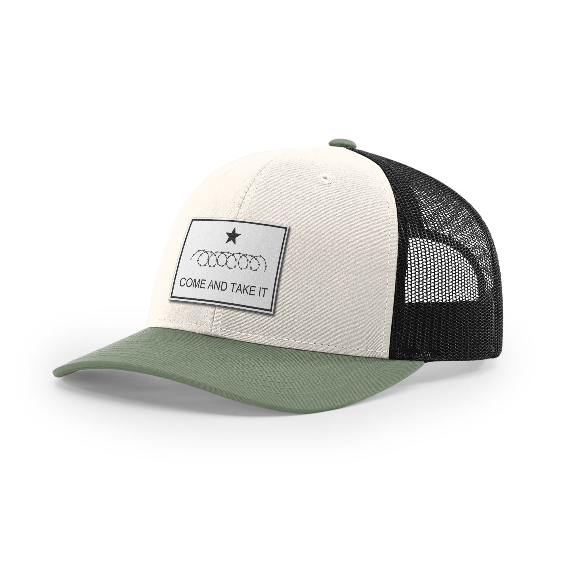 Come And Take It Razor Wire Trucker Hat - White | Ballistic Republic™