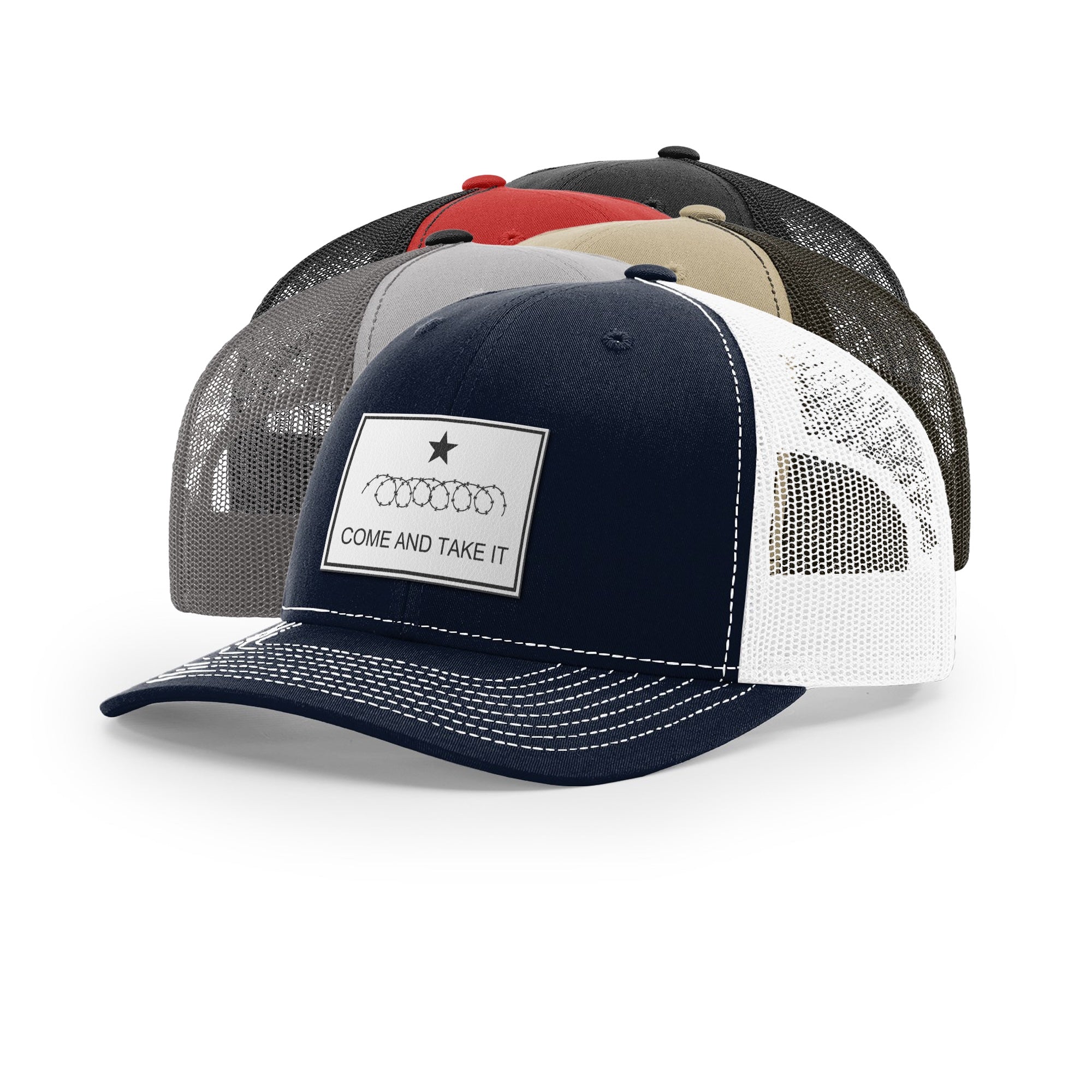 Come And Take It Razor Wire Trucker Hat - White | Ballistic Republic™