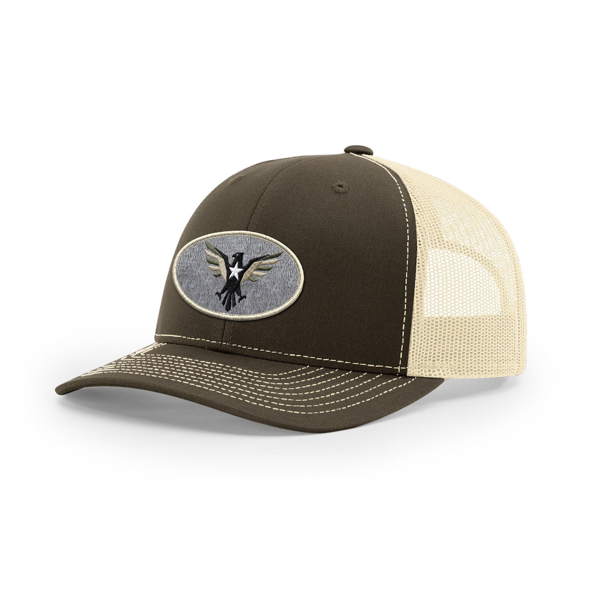 Eagle Icon Trucker Hat - Beige | Ballistic Republic™