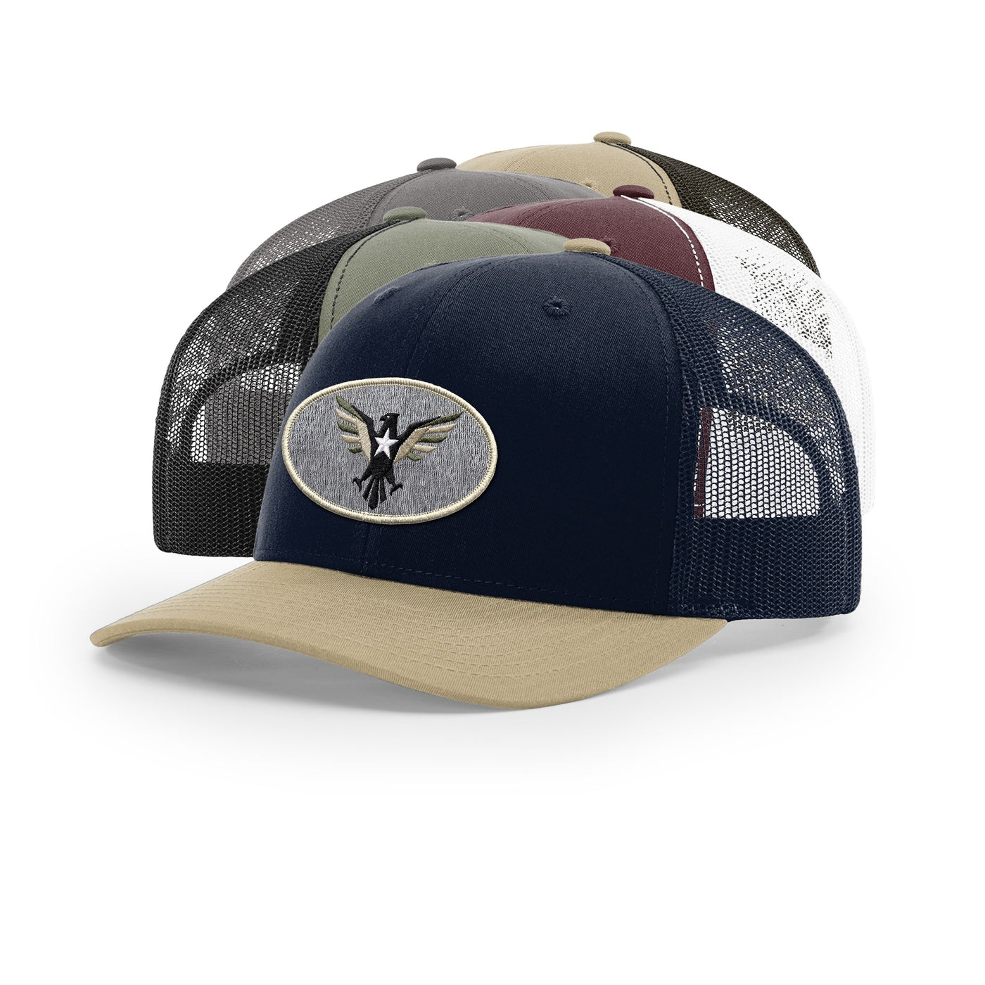 Eagle Icon Trucker Hat - Beige | Ballistic Republic™