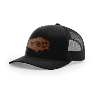 Ballistic Republic Logo Trucker Hat - Leather | Ballistic Republic™