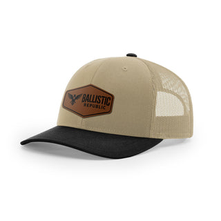 Ballistic Republic Logo Trucker Hat - Leather | Ballistic Republic™
