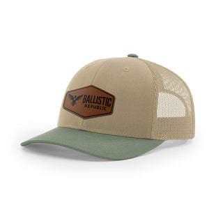 Ballistic Republic Logo Trucker Hat - Leather | Ballistic Republic™