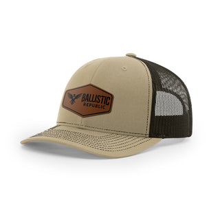 Ballistic Republic Logo Trucker Hat - Leather | Ballistic Republic™