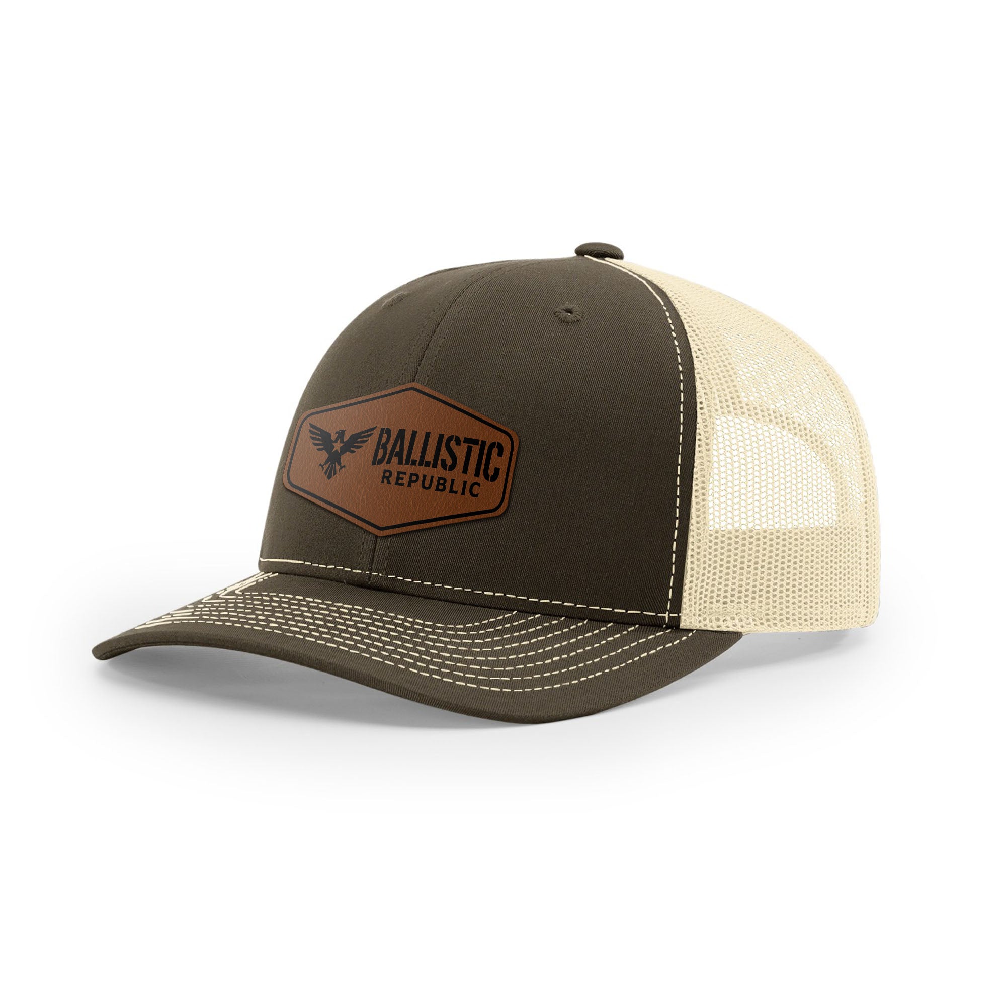 Ballistic Republic Logo Trucker Hat - Leather | Ballistic Republic™