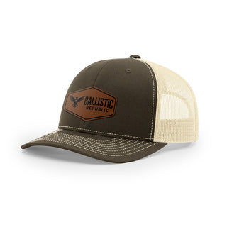 Ballistic Republic Logo Trucker Hat - Leather | Ballistic Republic™