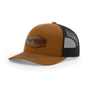 Ballistic Republic Logo Trucker Hat - Leather | Ballistic Republic™