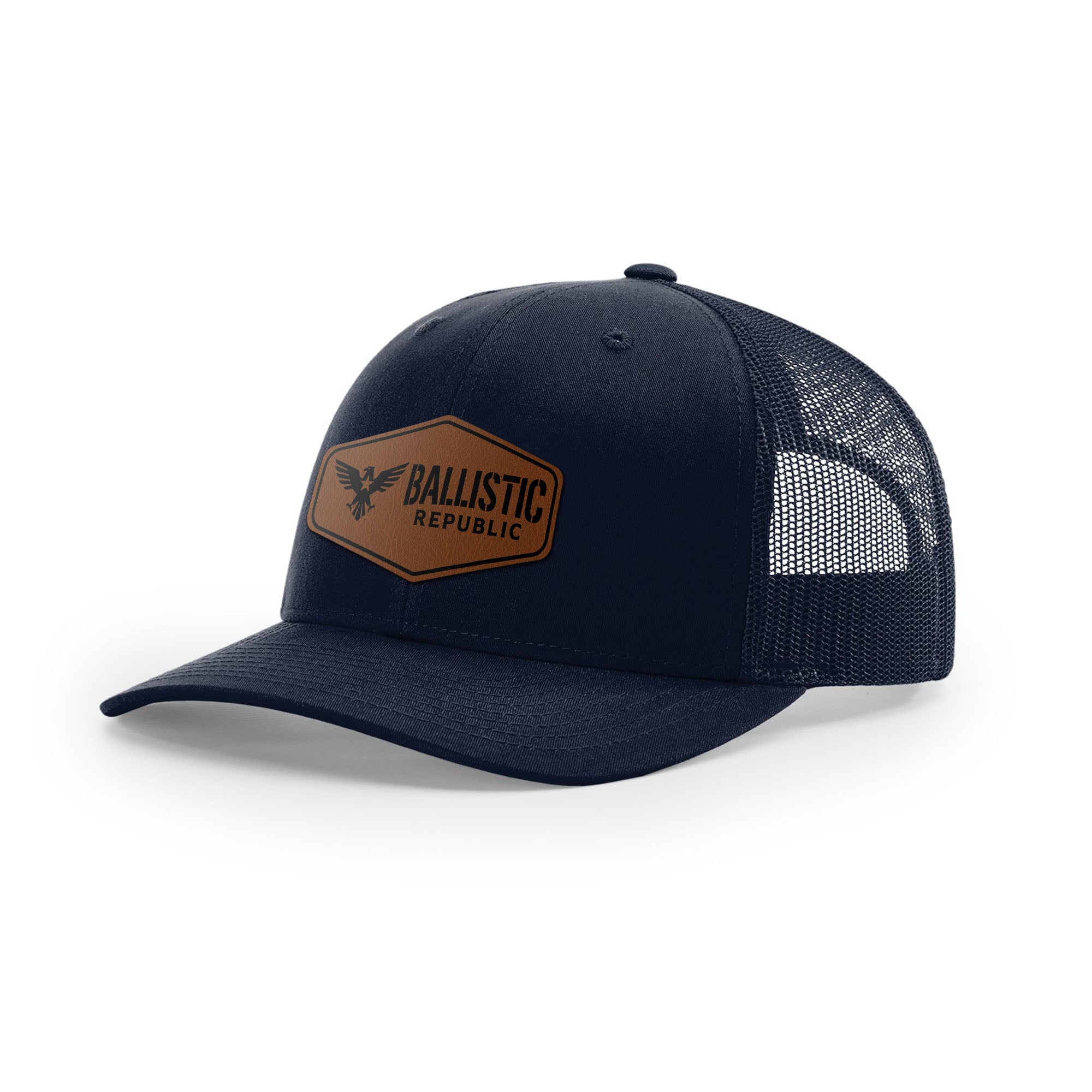 Ballistic Republic Logo Trucker Hat - Leather | Ballistic Republic™