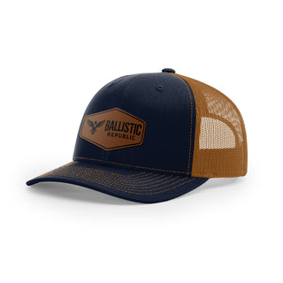 Ballistic Republic Logo Trucker Hat - Leather | Ballistic Republic™