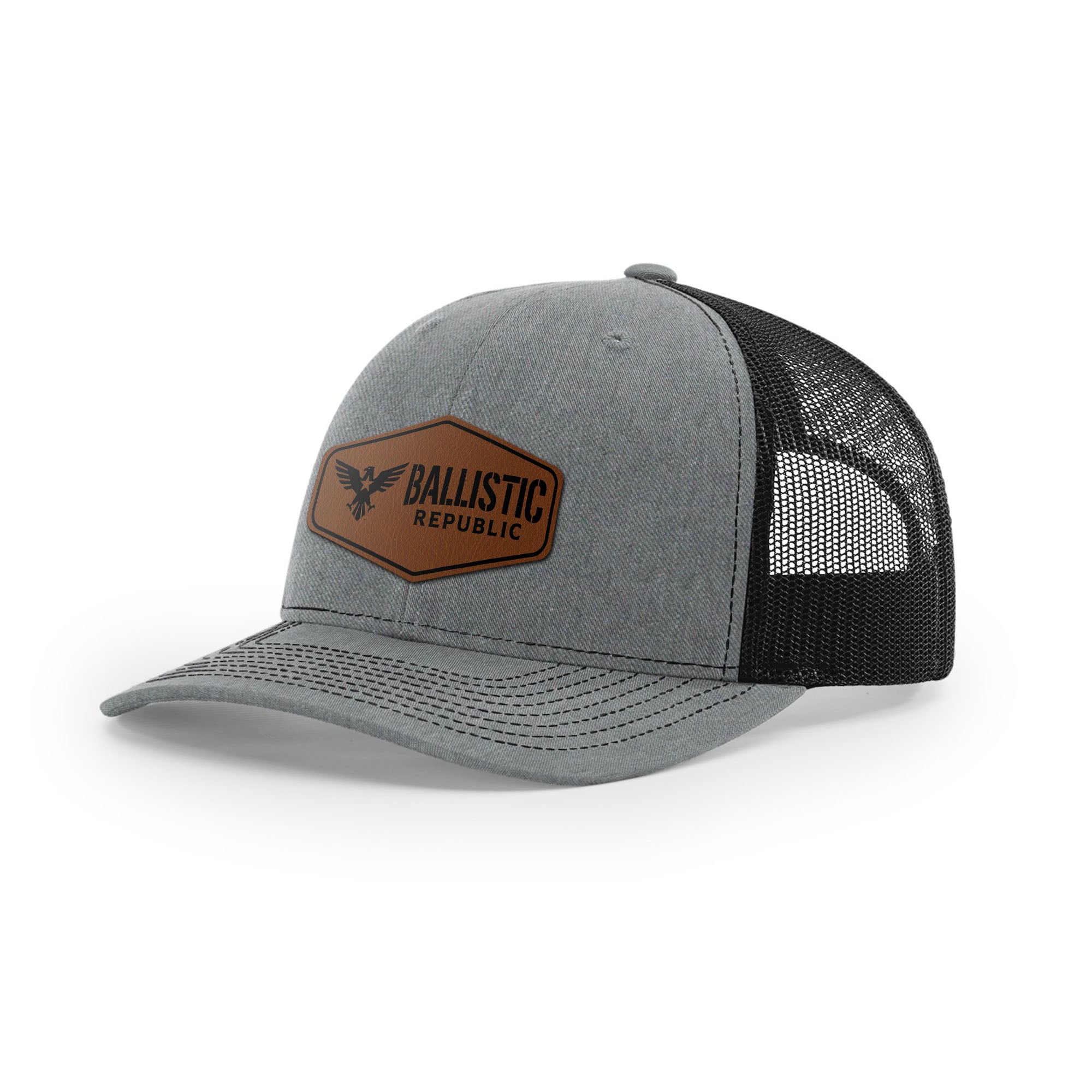 Ballistic Republic Logo Trucker Hat - Leather | Ballistic Republic™