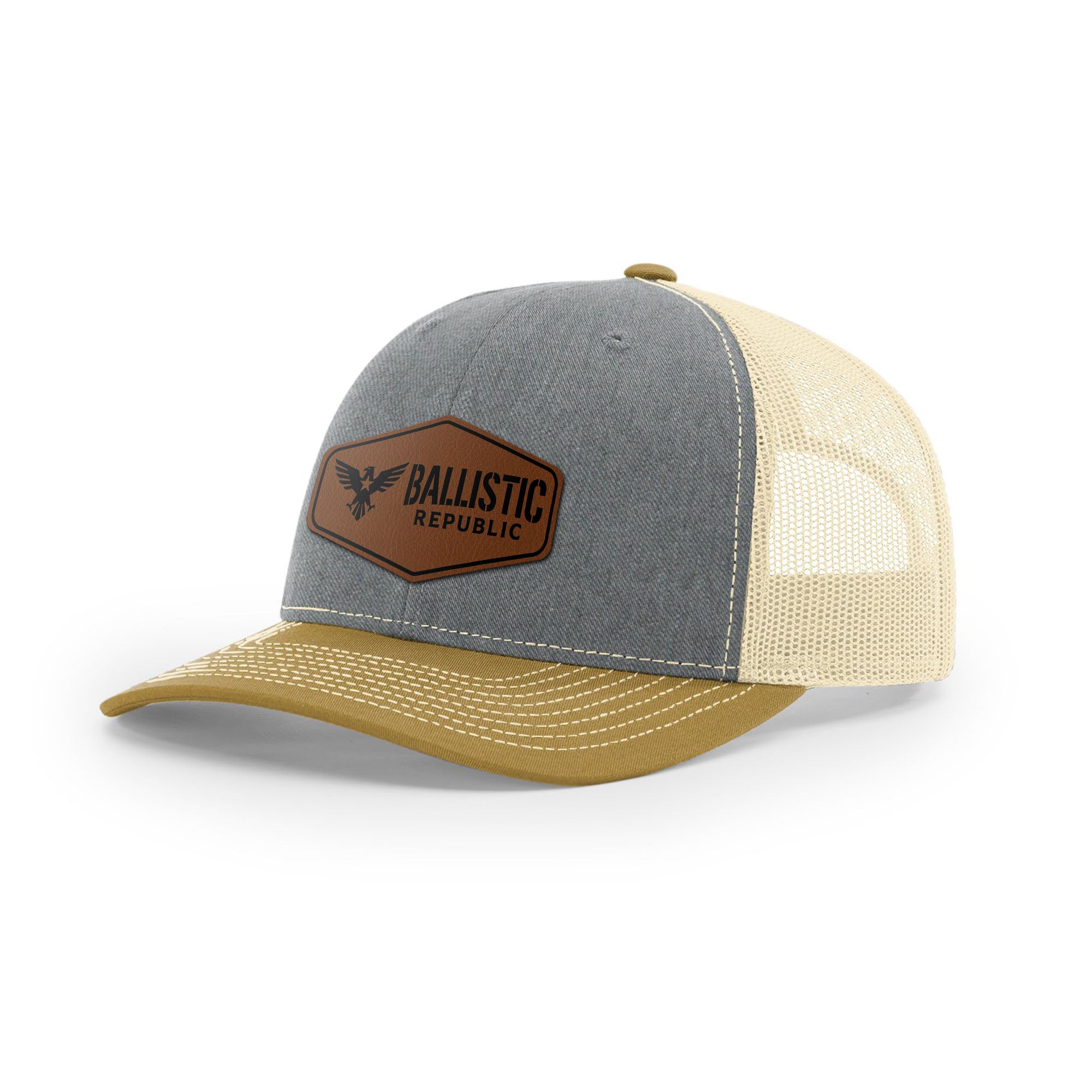 Ballistic Republic Logo Trucker Hat - Leather | Ballistic Republic™