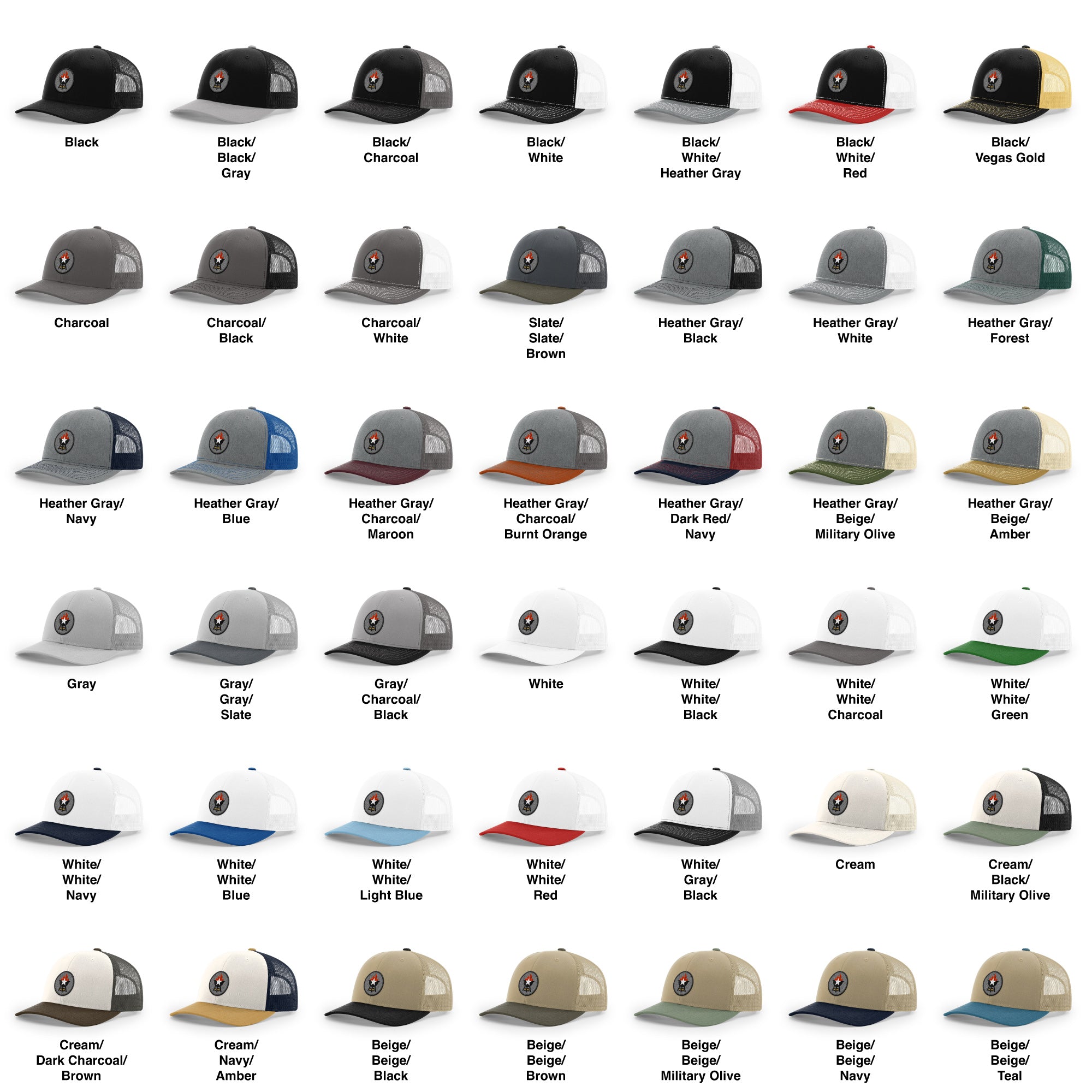 BBQ Grill Icon Trucker Hat - Black