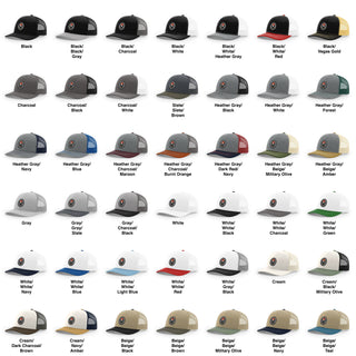 BBQ Grill Icon Trucker Hat - Black