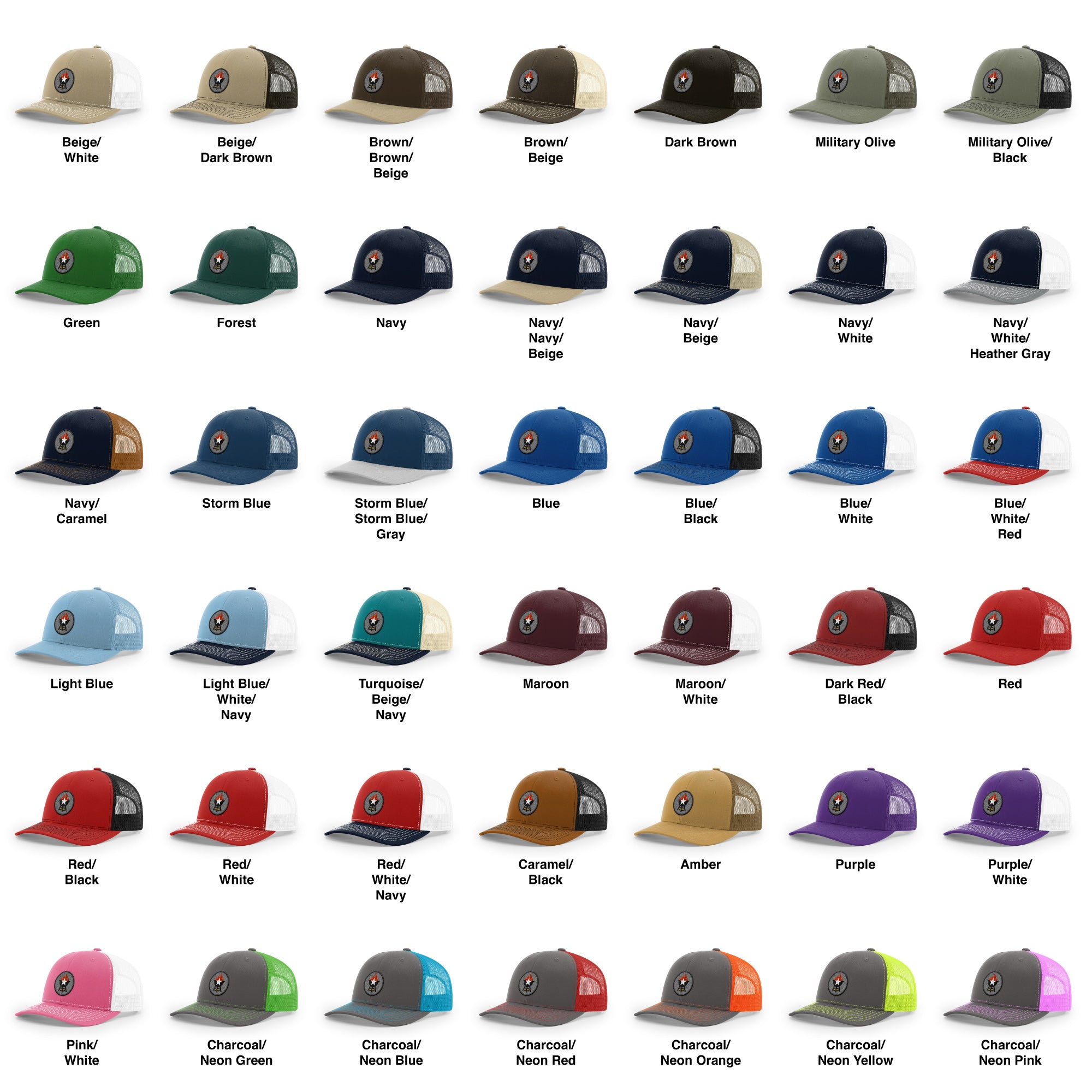 BBQ Grill Icon Trucker Hat - Black