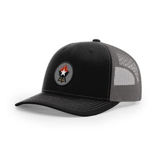 BBQ Grill Icon Trucker Hat - Black