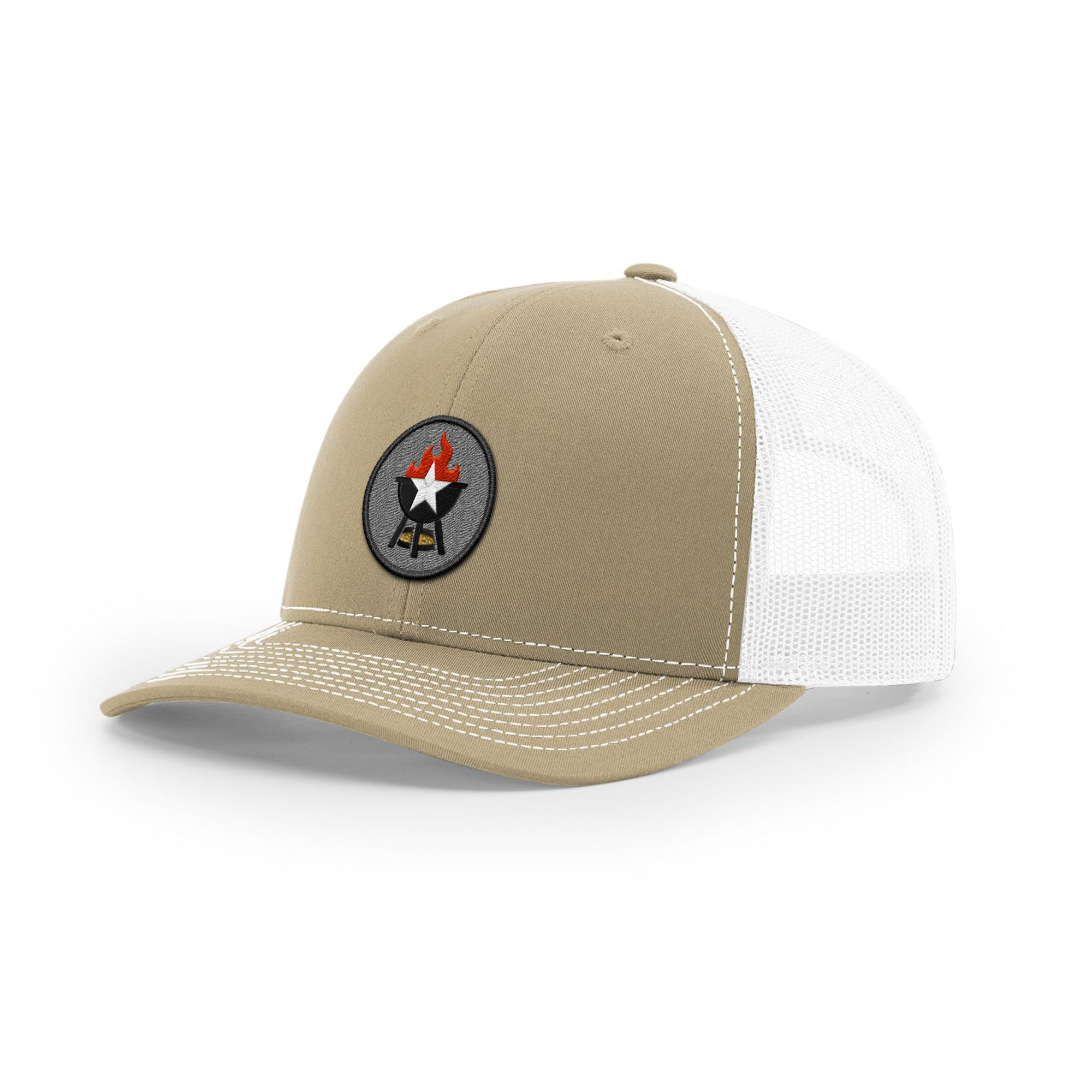 BBQ Grill Icon Trucker Hat - Black