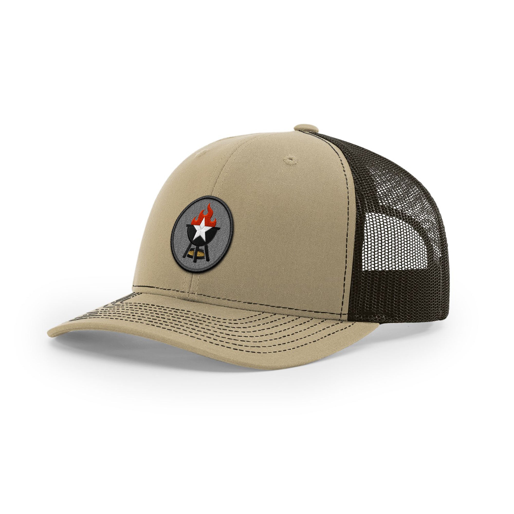 BBQ Grill Icon Trucker Hat - Black