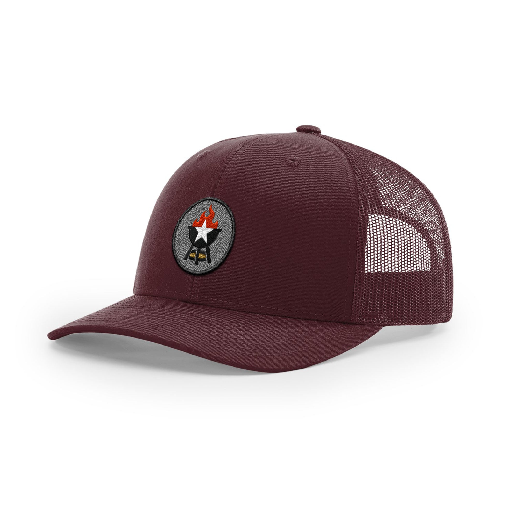 BBQ Grill Icon Trucker Hat - Black