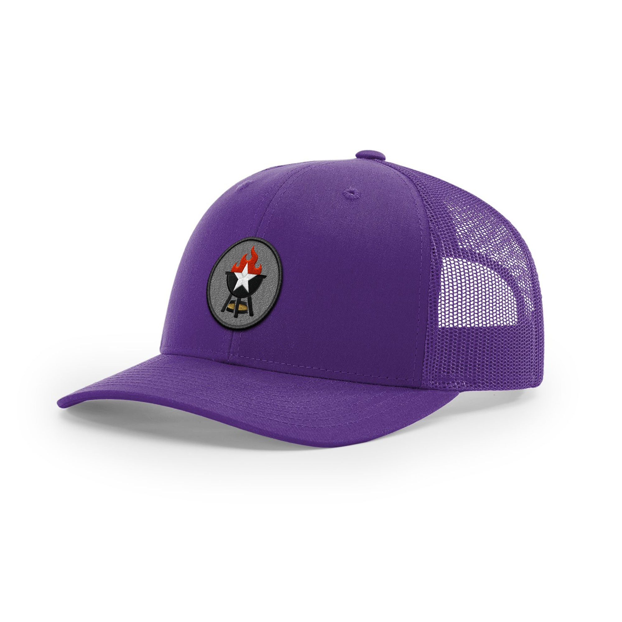 BBQ Grill Icon Trucker Hat - Black