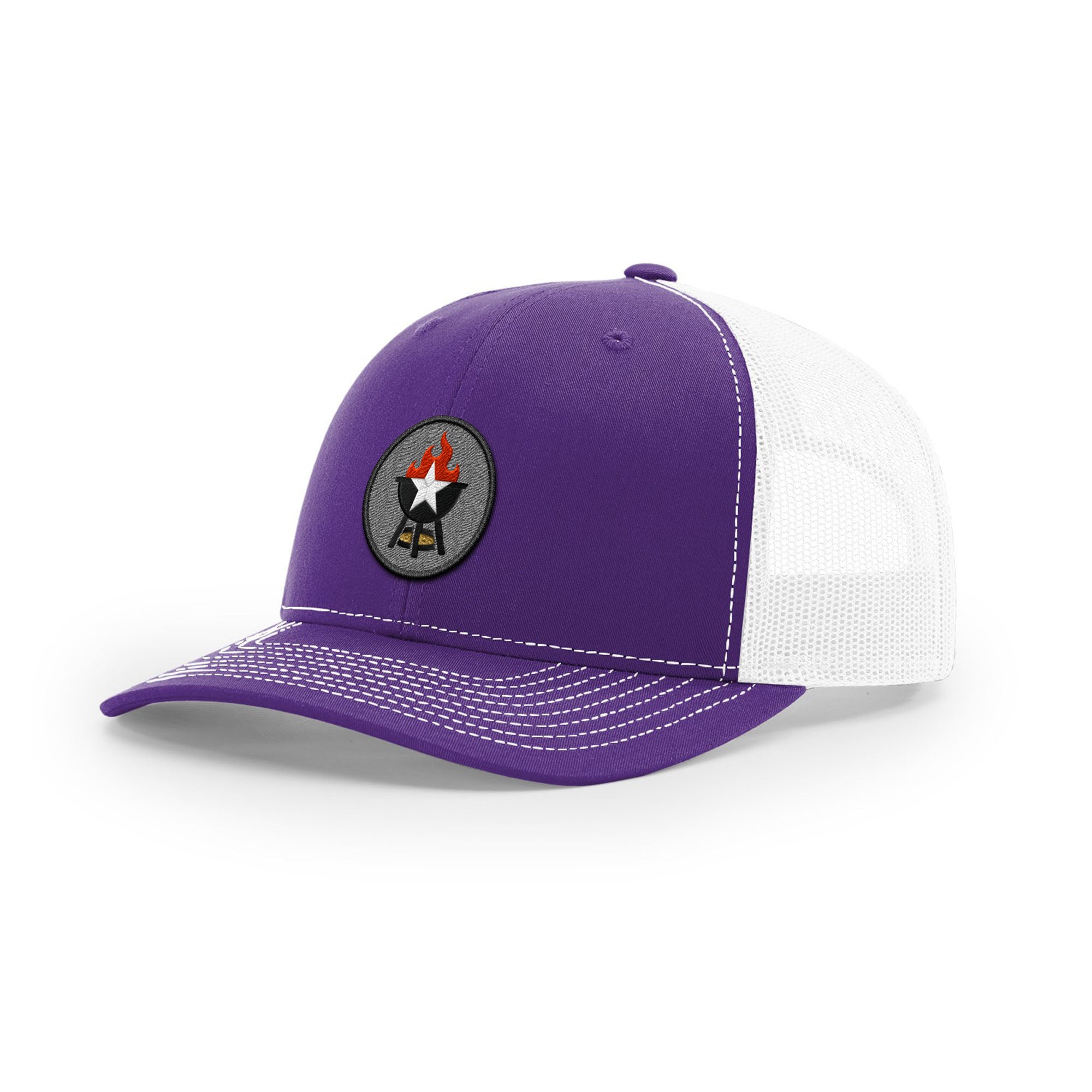 BBQ Grill Icon Trucker Hat - Black