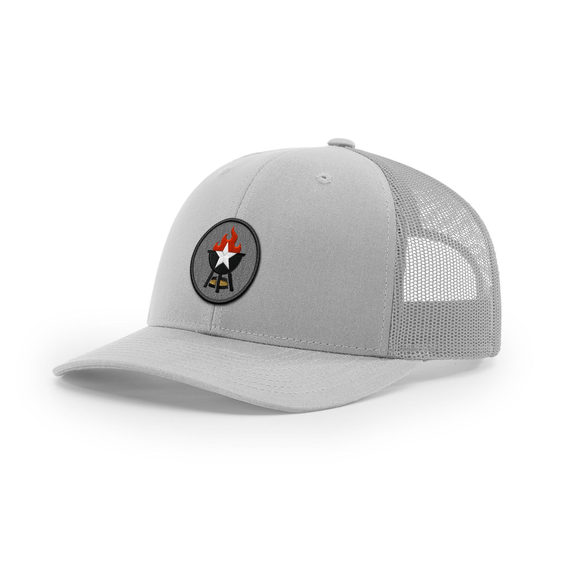 BBQ Grill Icon Trucker Hat - Black