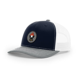 BBQ Grill Icon Trucker Hat - Black