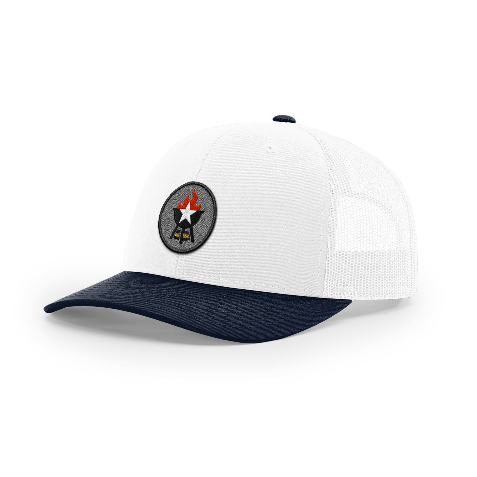 BBQ Grill Icon Trucker Hat - Black