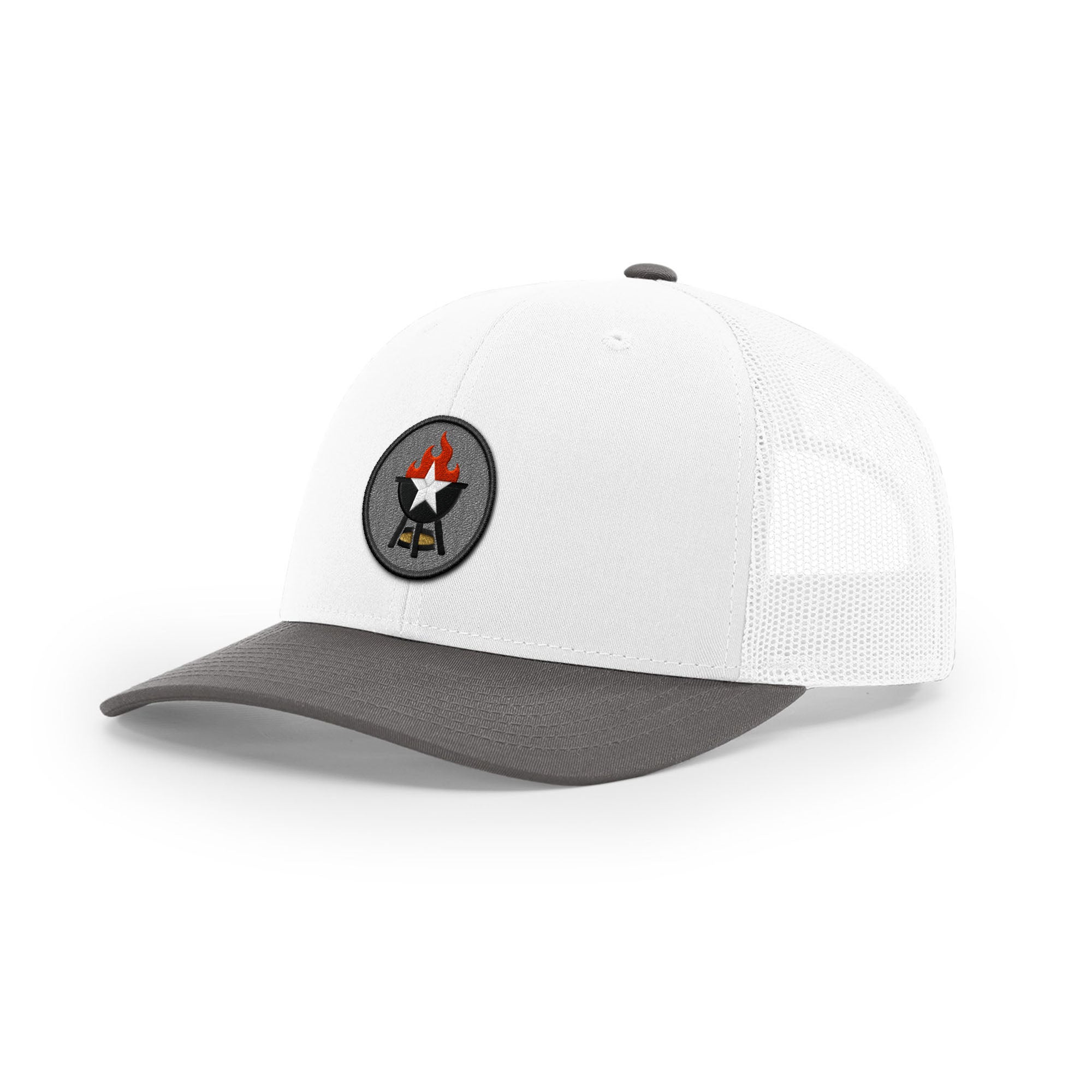 BBQ Grill Icon Trucker Hat - Black