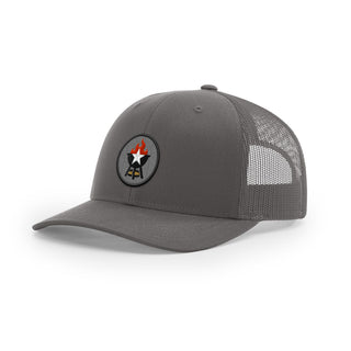 BBQ Grill Icon Trucker Hat - Black