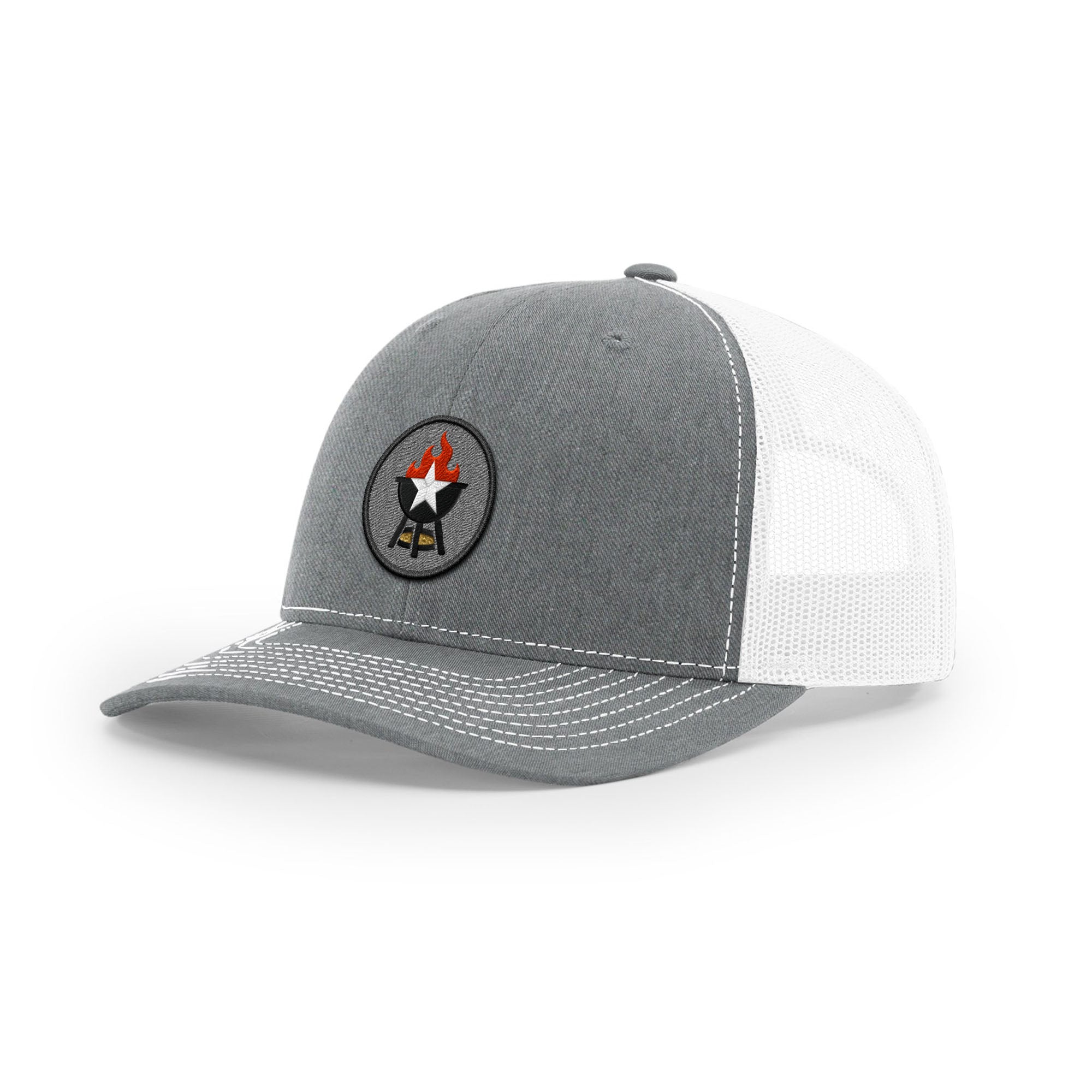BBQ Grill Icon Trucker Hat - Black