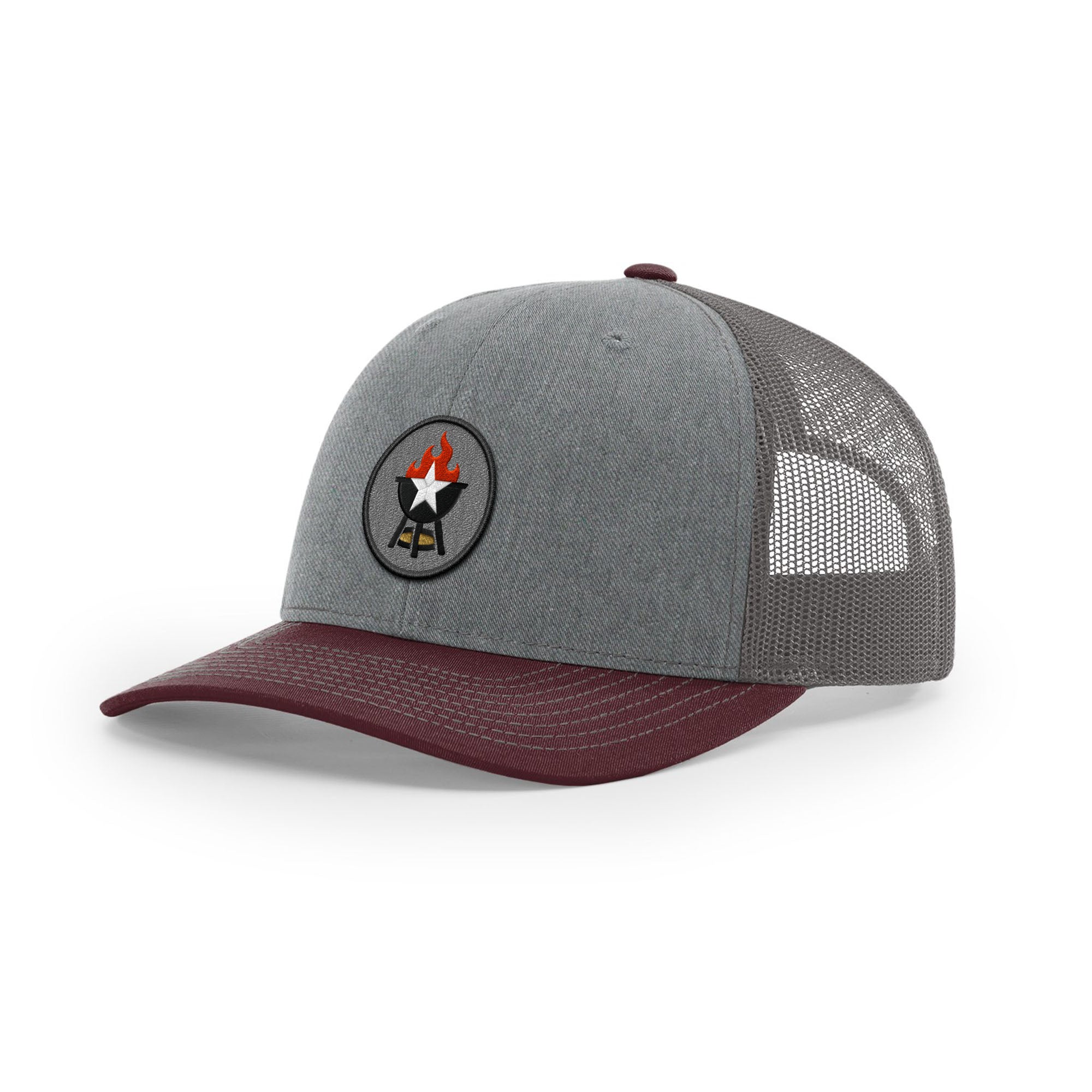 BBQ Grill Icon Trucker Hat - Black