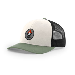 BBQ Grill Icon Trucker Hat - Black