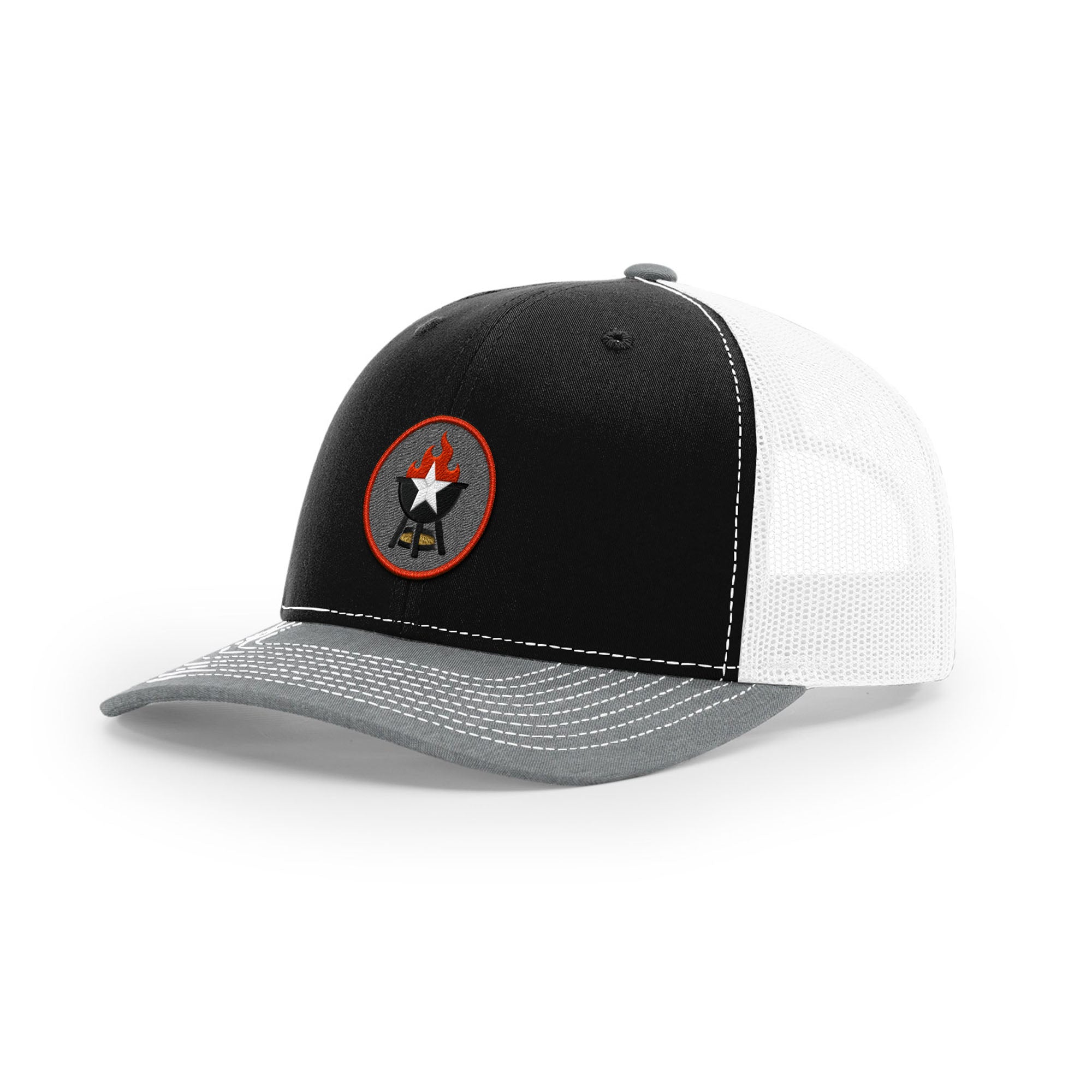 BBQ Grill Icon Trucker Hat - Red