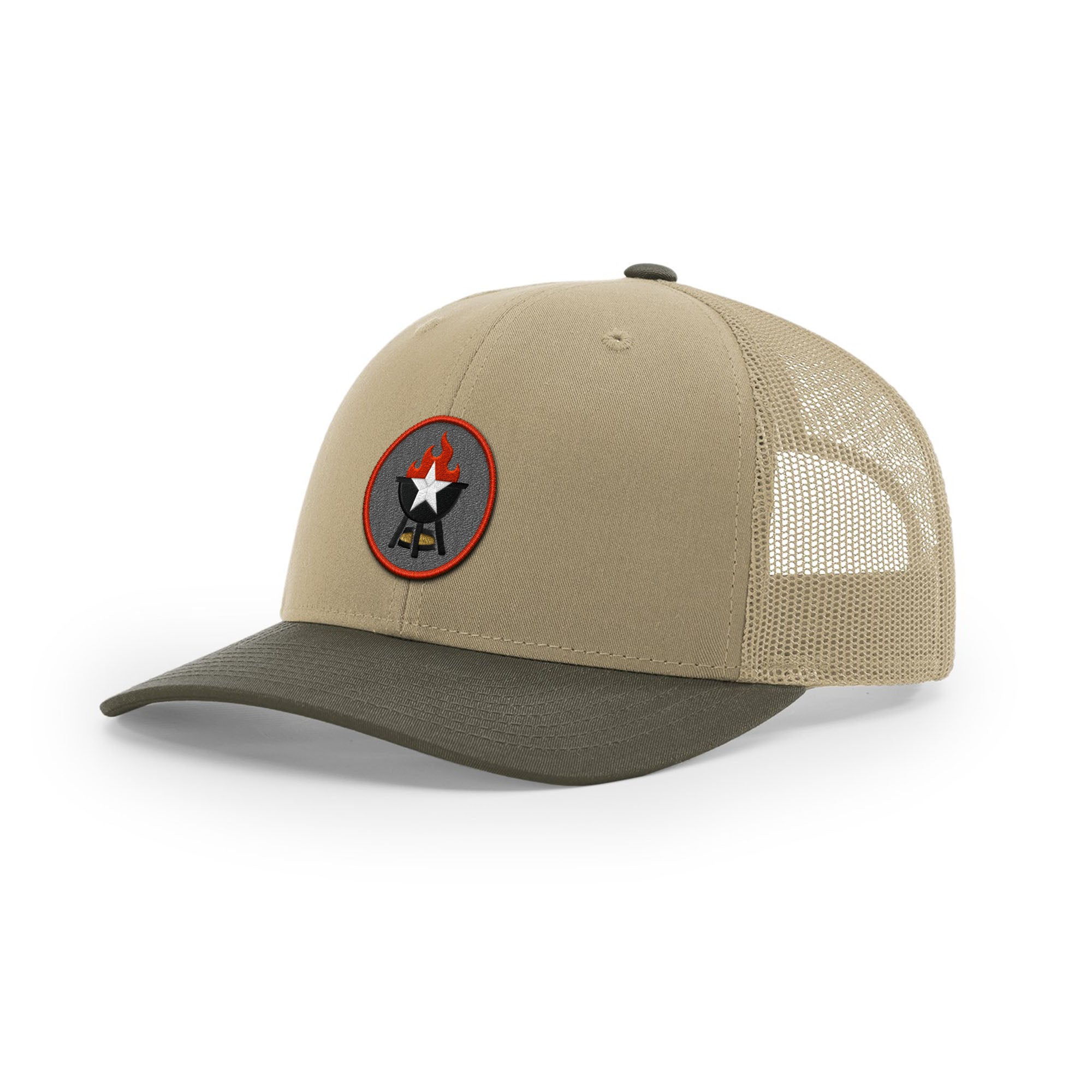 BBQ Grill Icon Trucker Hat - Red