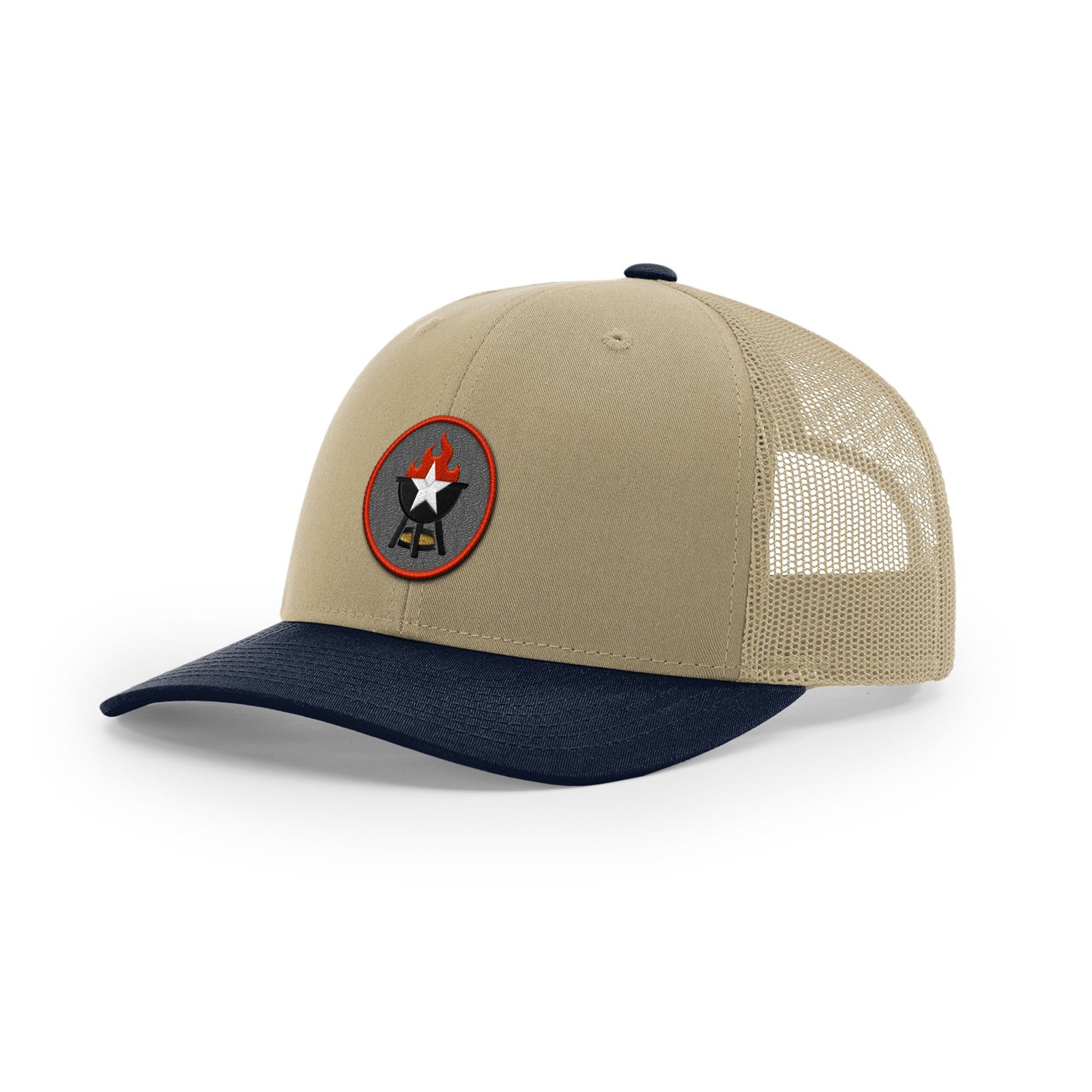 BBQ Grill Icon Trucker Hat - Red
