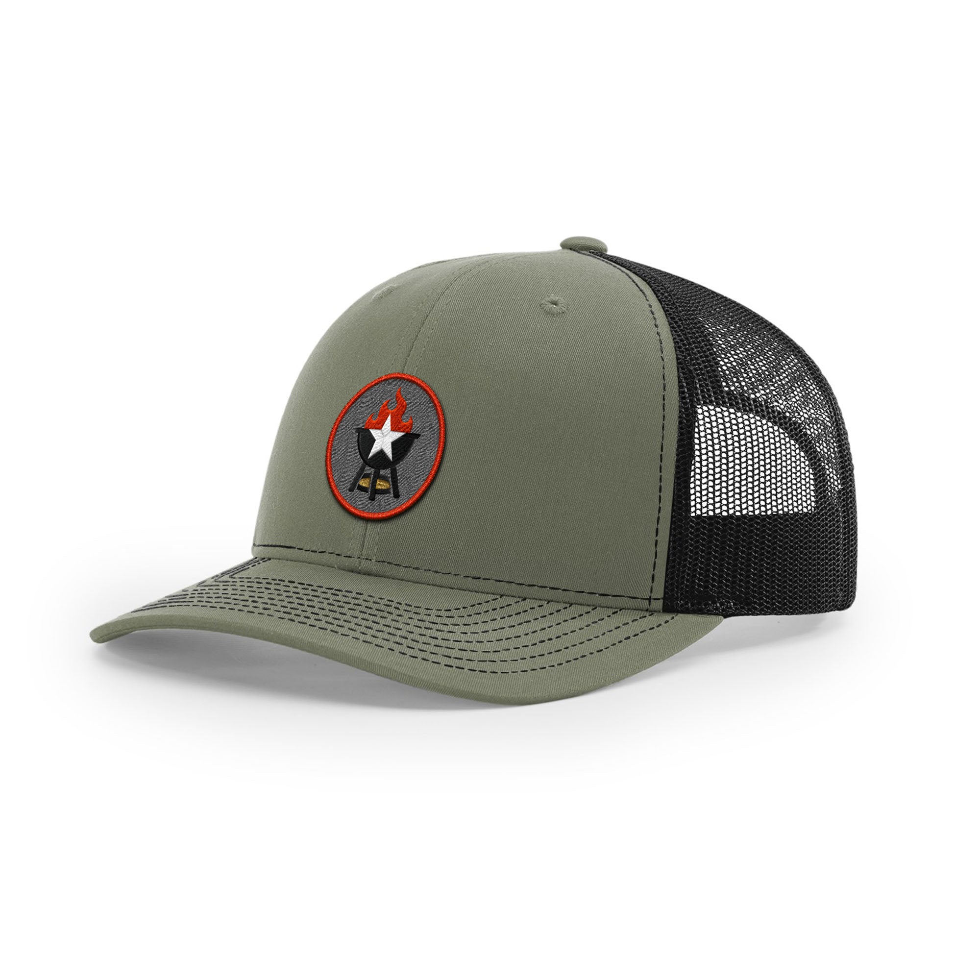 BBQ Grill Icon Trucker Hat - Red