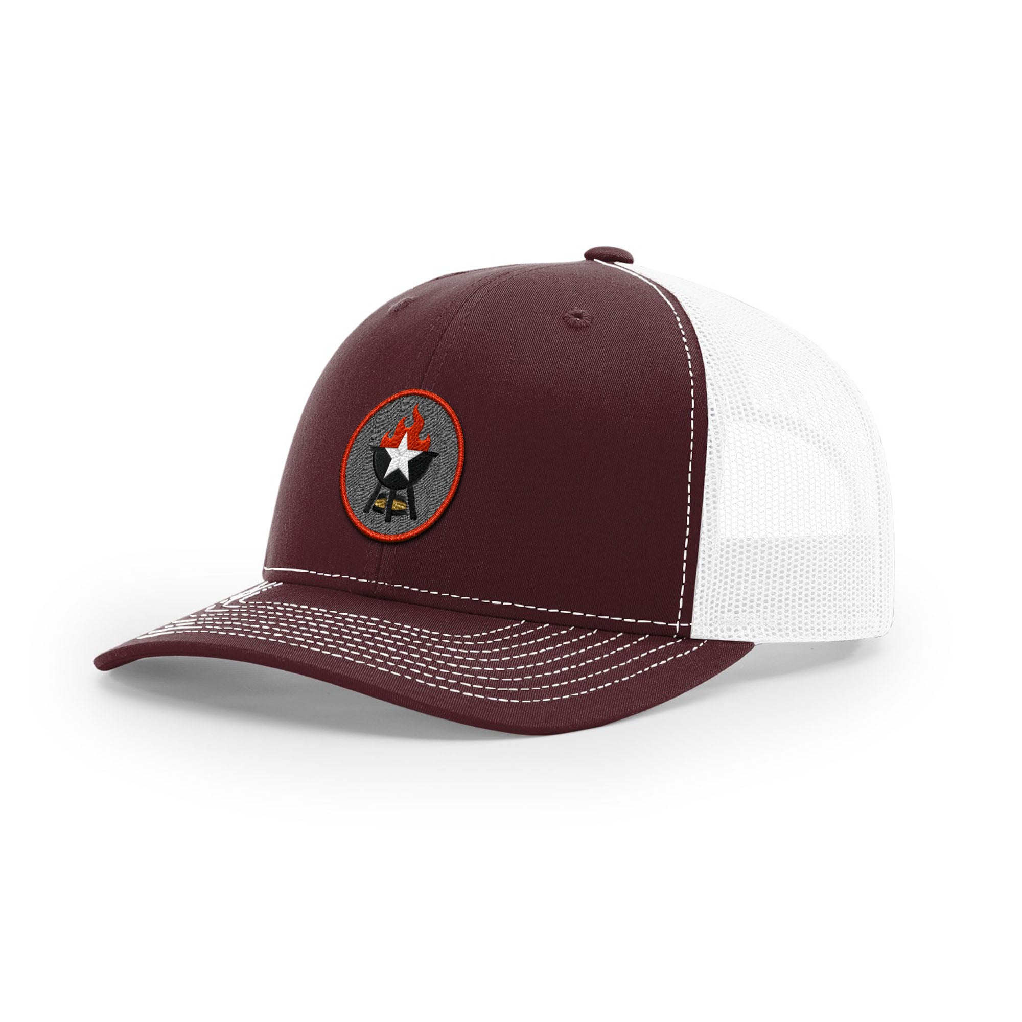 BBQ Grill Icon Trucker Hat - Red