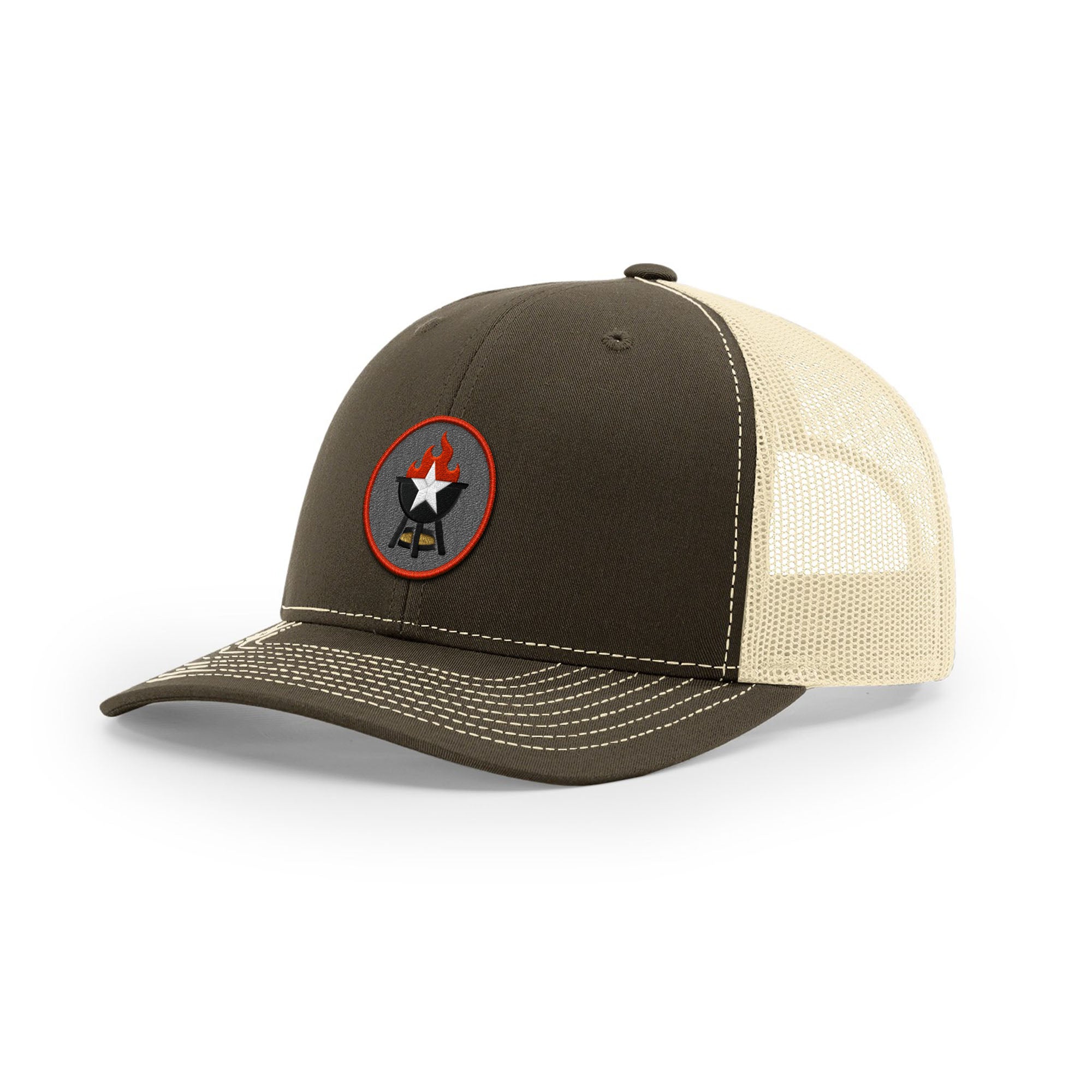 BBQ Grill Icon Trucker Hat - Red
