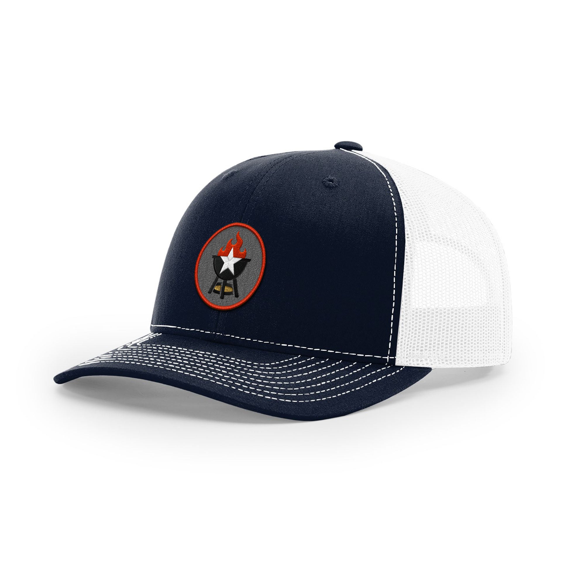 BBQ Grill Icon Trucker Hat - Red