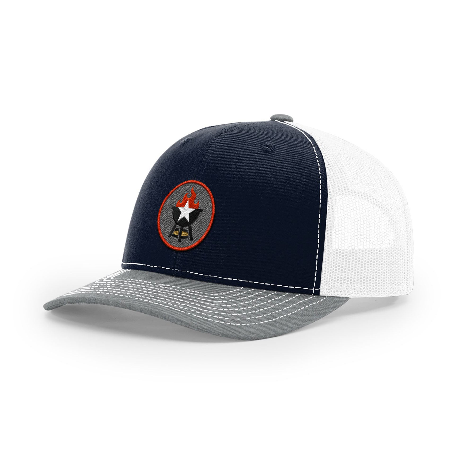 BBQ Grill Icon Trucker Hat - Red