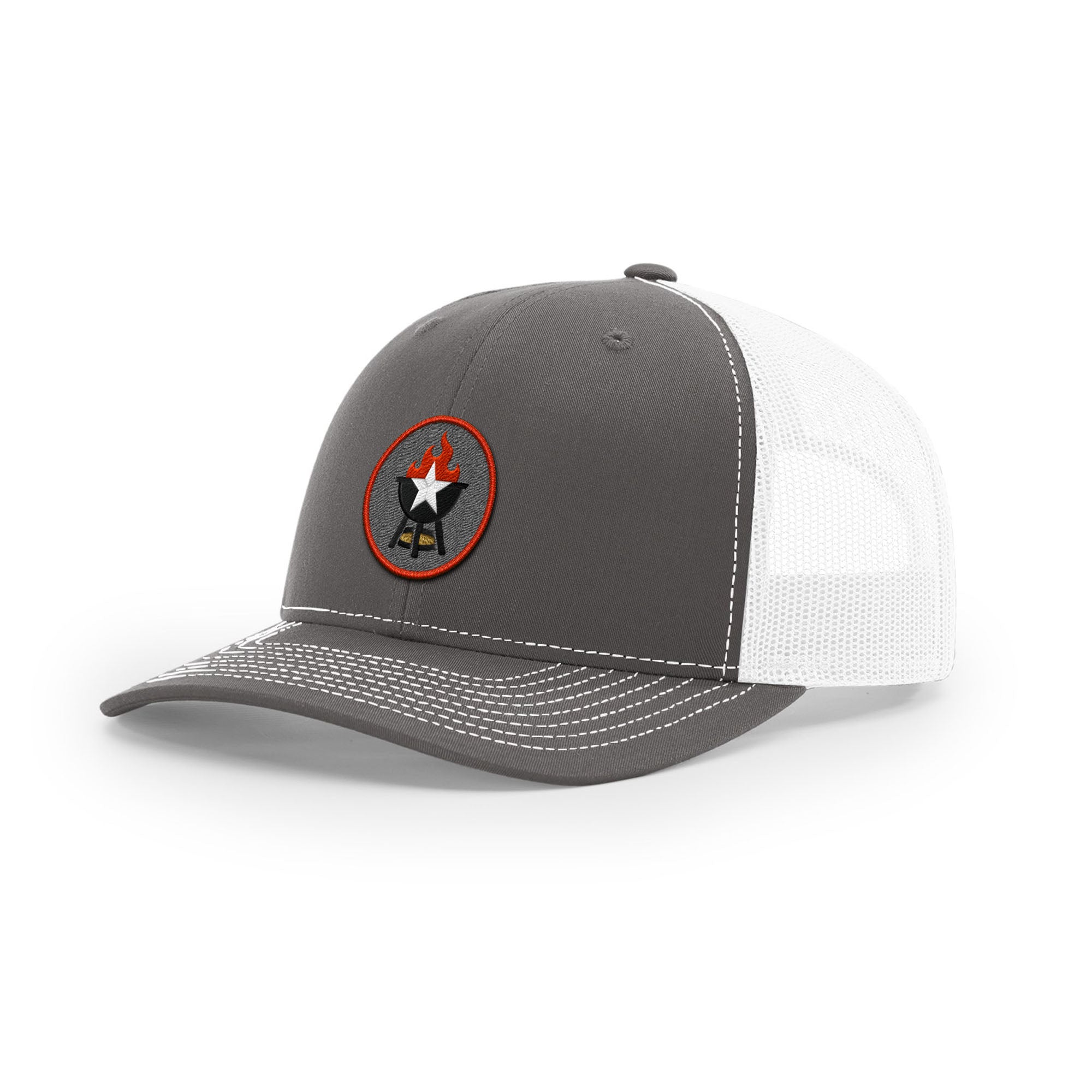 BBQ Grill Icon Trucker Hat - Red