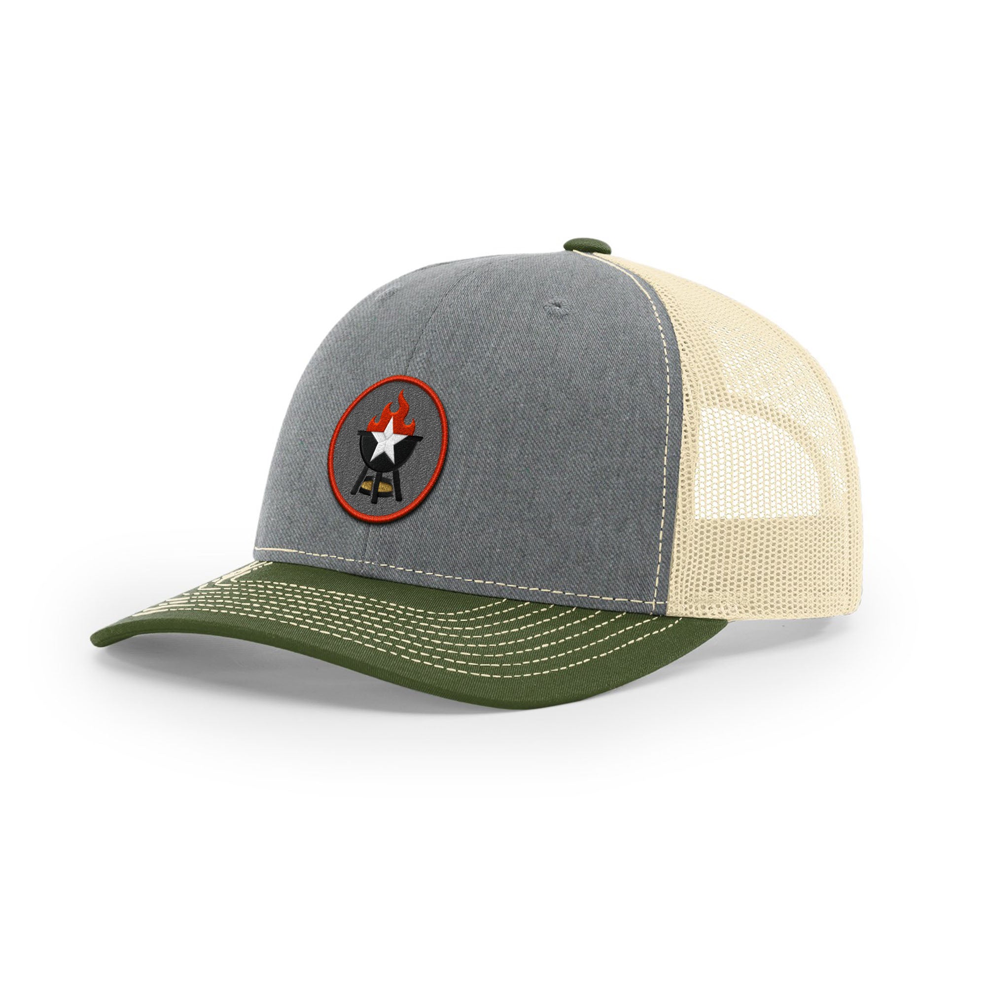 BBQ Grill Icon Trucker Hat - Red