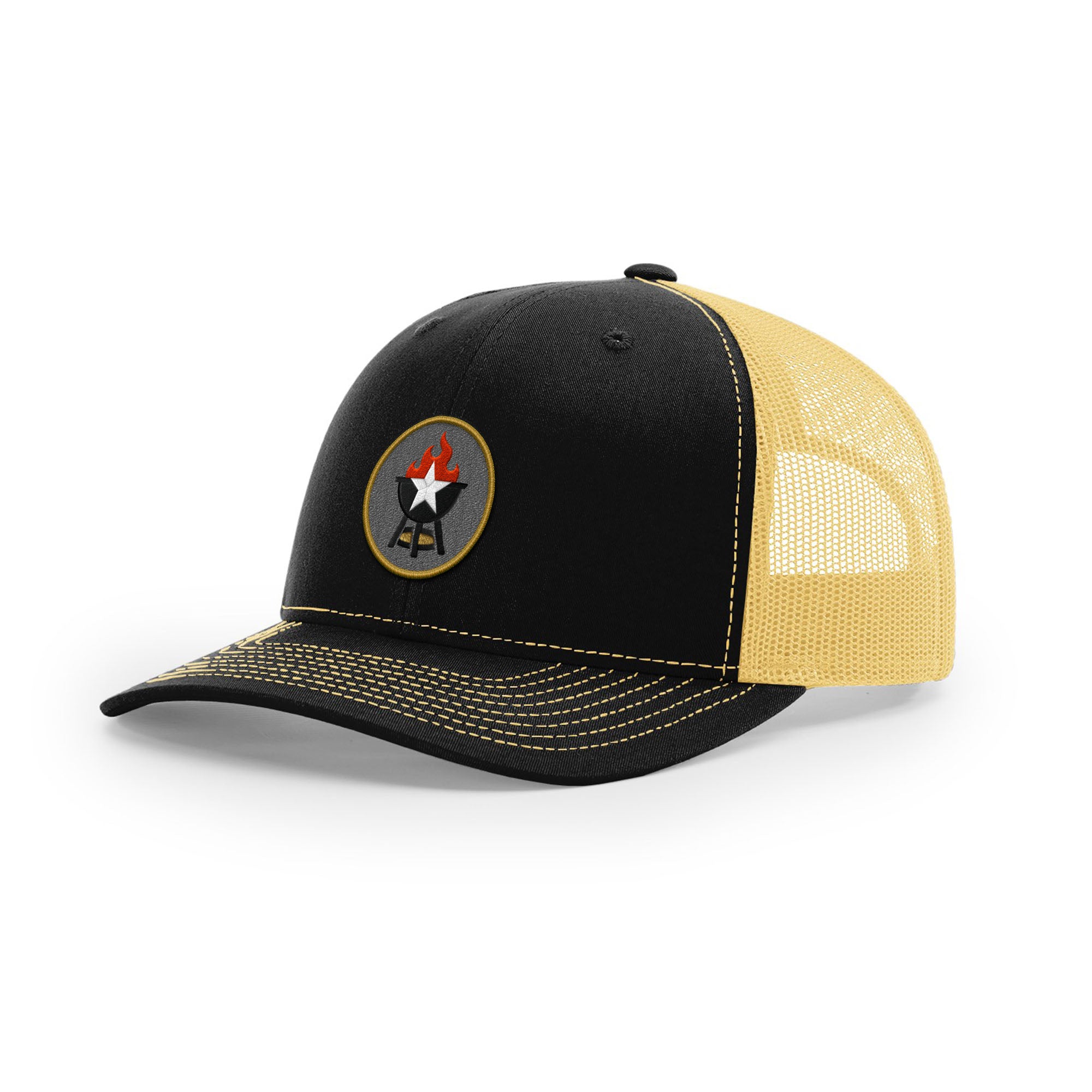 BBQ Grill Icon Trucker Hat - Gold | Backyard Republic™
