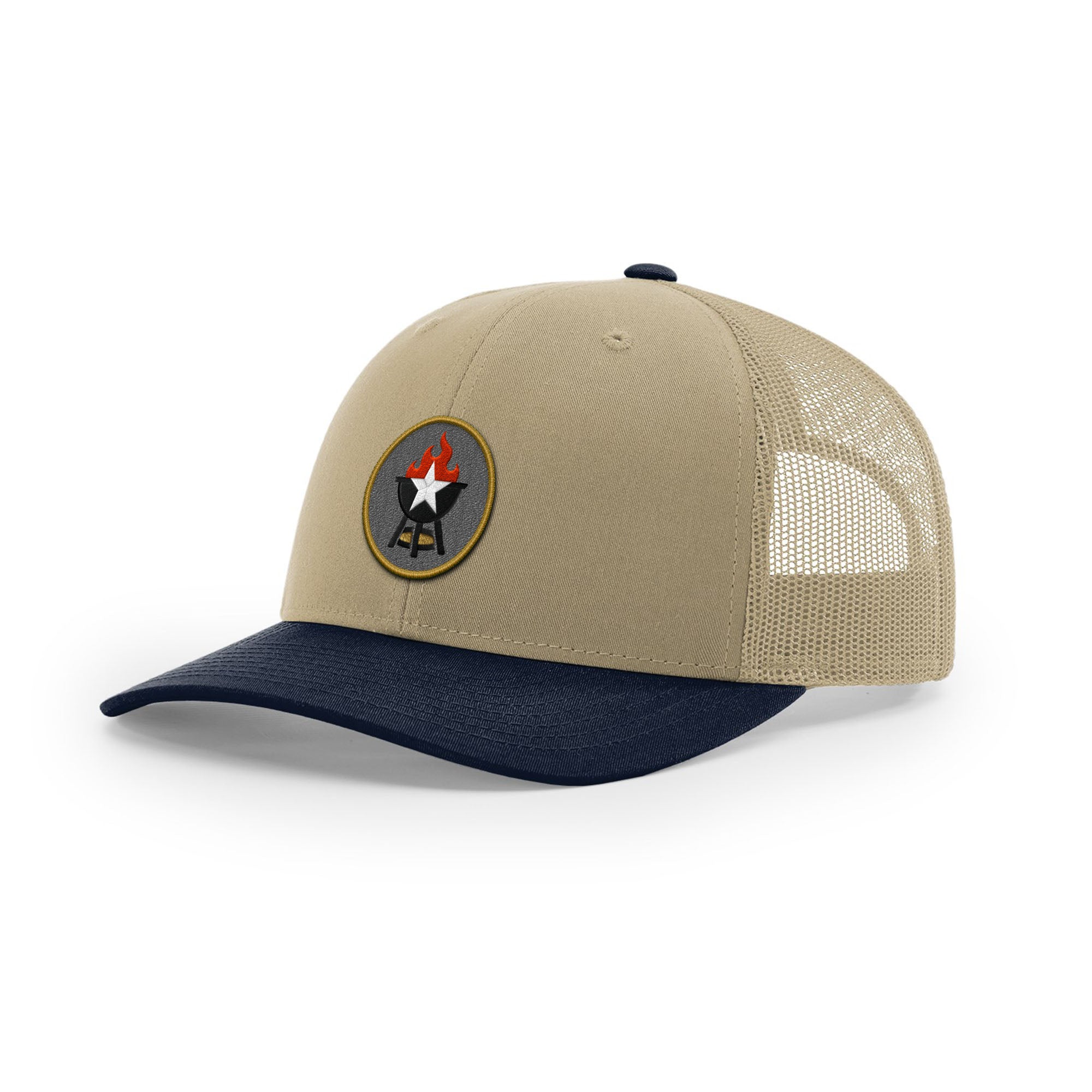 BBQ Grill Icon Trucker Hat - Gold | Backyard Republic™