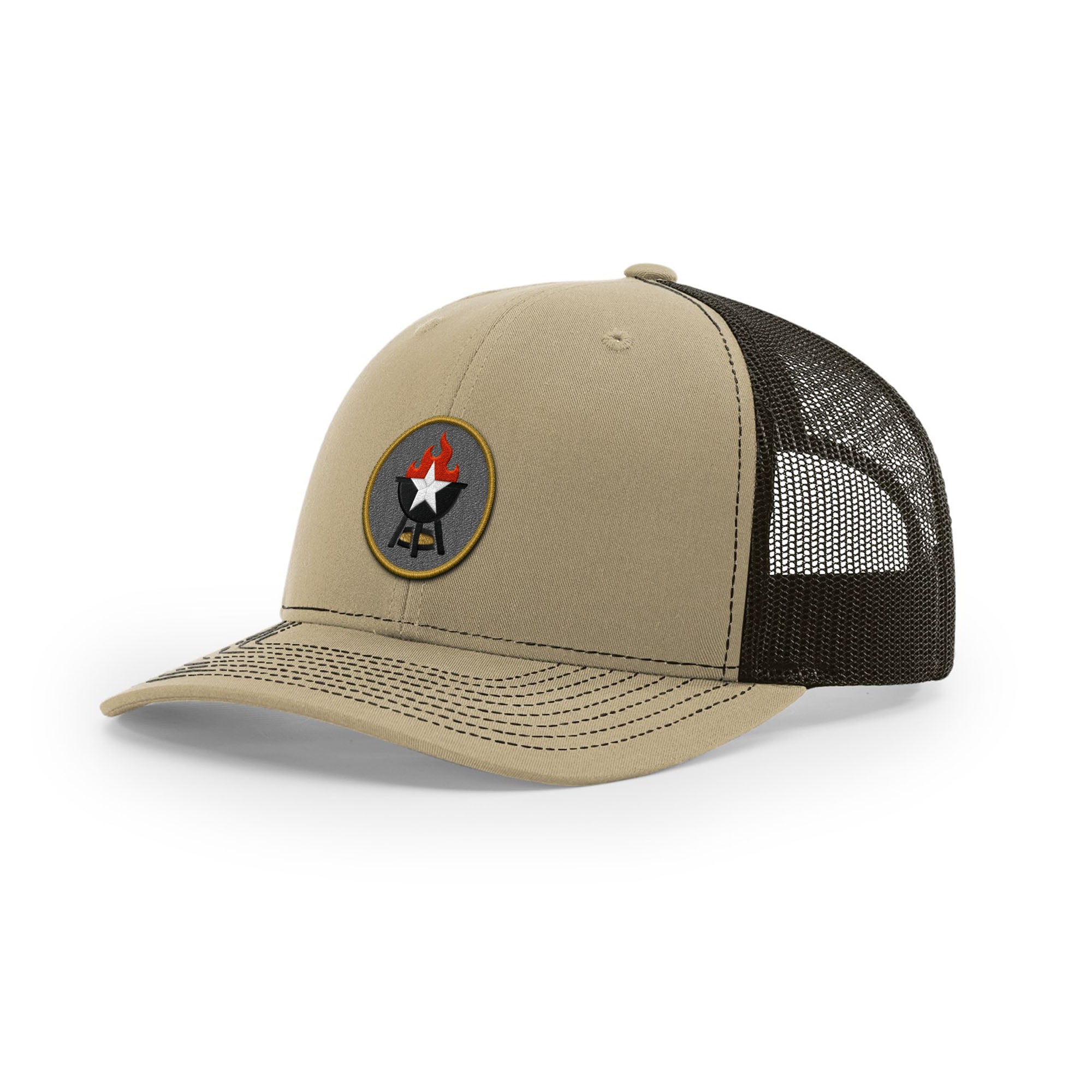 BBQ Grill Icon Trucker Hat - Gold | Backyard Republic™