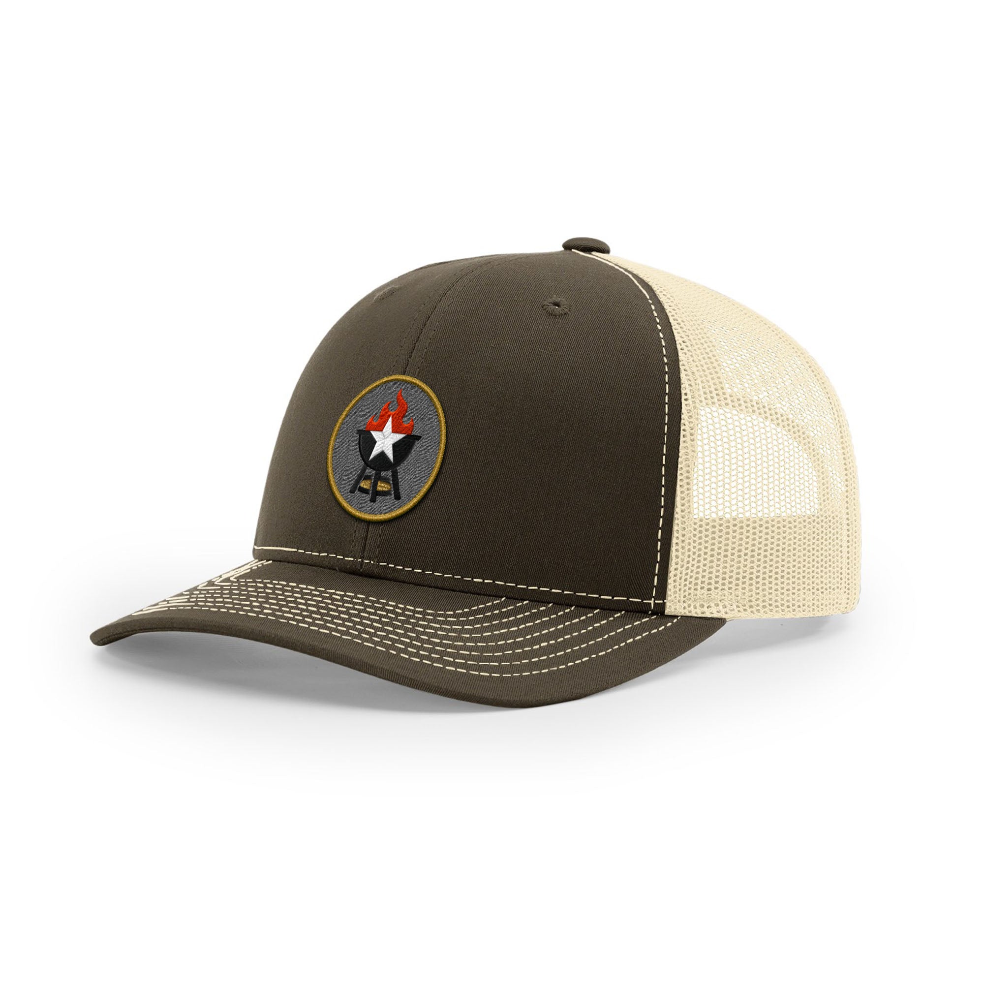 BBQ Grill Icon Trucker Hat - Gold | Backyard Republic™