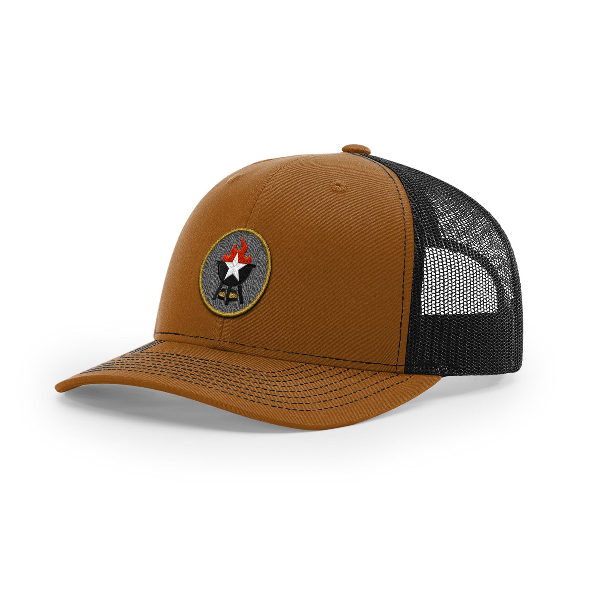BBQ Grill Icon Trucker Hat - Gold | Backyard Republic™