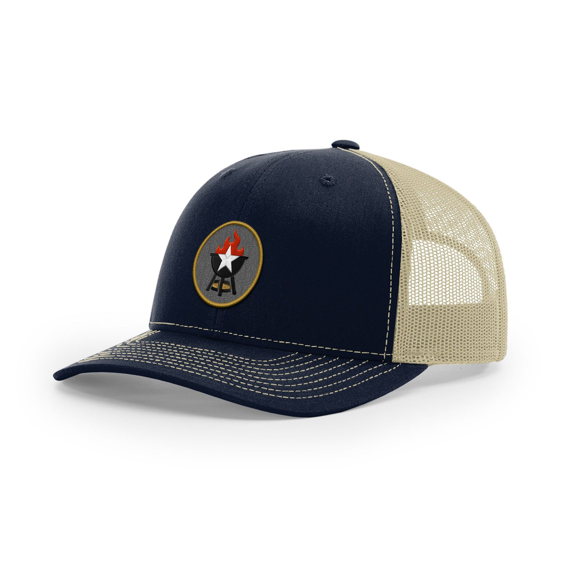 BBQ Grill Icon Trucker Hat - Gold | Backyard Republic™