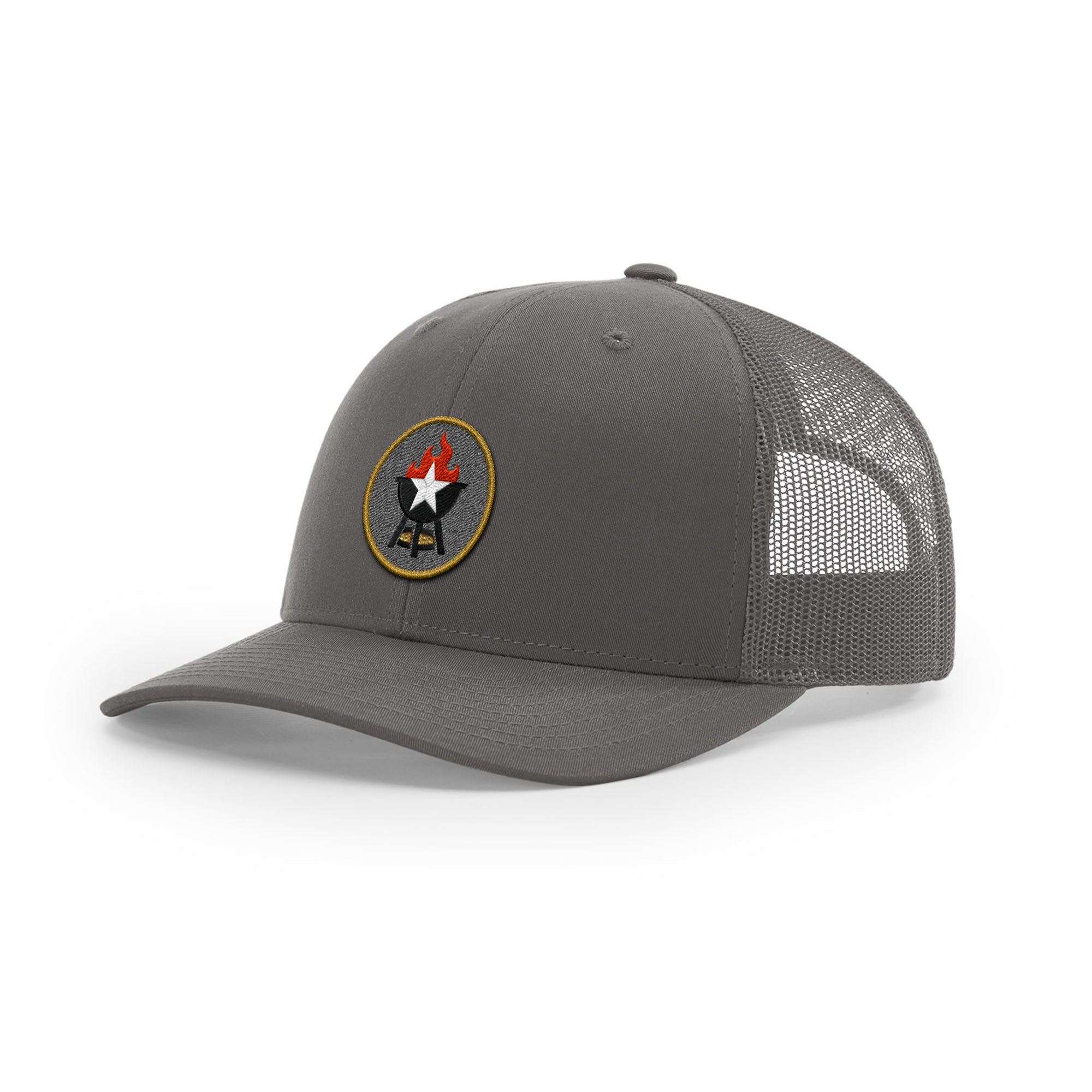 BBQ Grill Icon Trucker Hat - Gold | Backyard Republic™